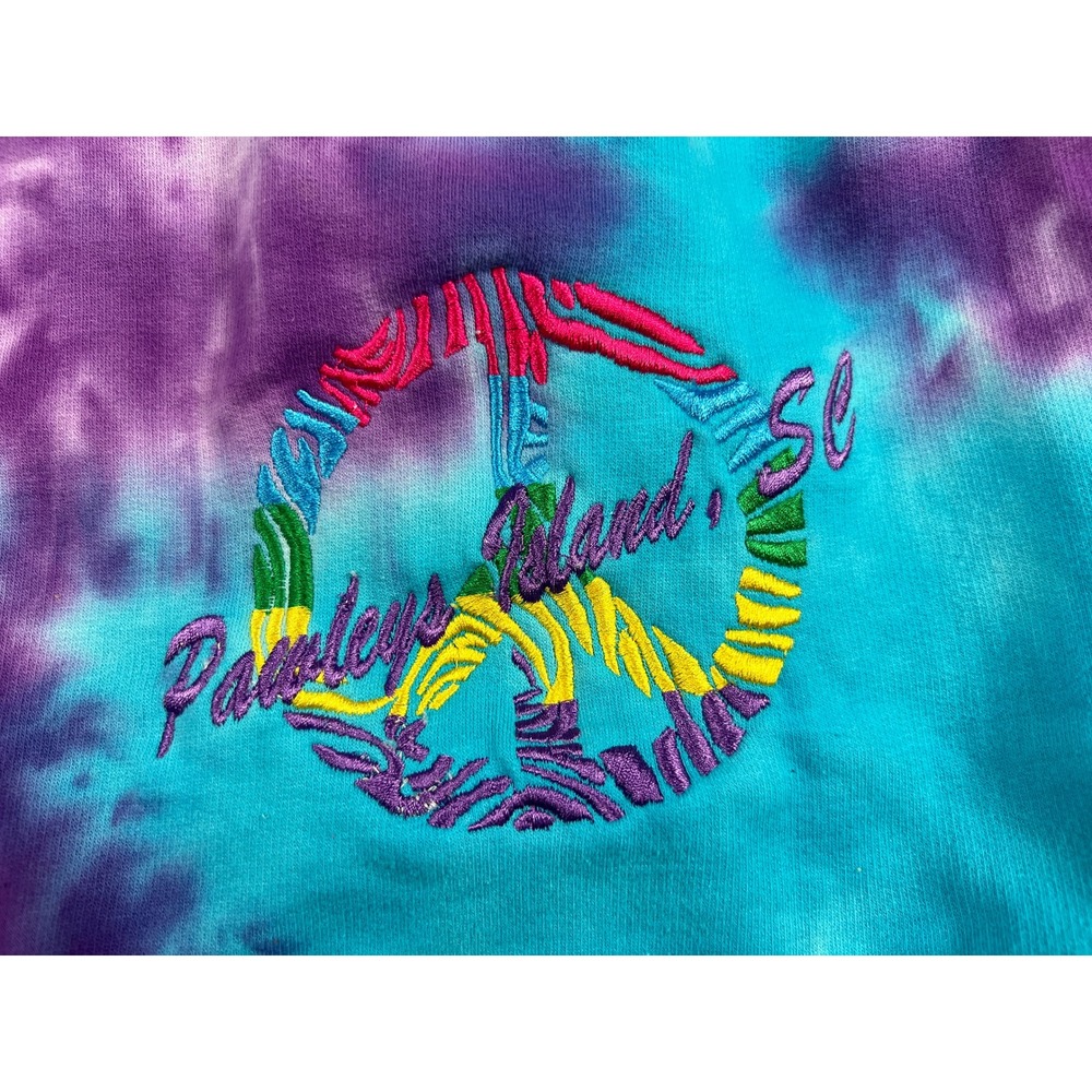 Unbranded Drawstring Backpack Unisex OS Purple Tie Dye Peace Sign Pawleys Island - Picture 4 of 13
